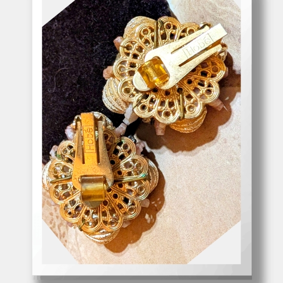 RARE Vintage Hobe Original Box Genuine CZ Earrings - Picture 4 of 6